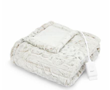 Sunbeam Faux For Heated Throw 50x60 in