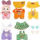 5-Pack Clothes Set for 17cm Doll Clothes with Accessories Set Stylish Outfit Dressed up