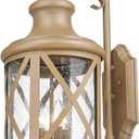 ALLGOT Traditional Outdoor Wall Lights,29.5 Inch Tall Large Vintage Exterior Lantern Light Fixture, Outdoor Wall Sconces Anti-Rust Waterproof Wall Mount Lamp with Seeded Glass (Aged Copper)