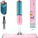 True & Tidy SPRAY-250 Multi-Surface Spray Mop with 490ml Refillable Water Bottle for Floor Cleaning, Works on Wood, Tile, Marble etc, Use Any Cleaning Solution, Machine Washable Microfiber Mop Pads