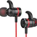 KASOTT SoundMaster Pro V1 - Gaming Earphones with Dual Audio Drivers,Battle Buds,in-Line Mic with Mute and Volume Control, Compatible with Xbox Series,Xbox One,PS5,PS4,Switch,Pc with 3.5mm Aux (Flaming Red)