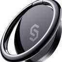 Syncwire Cell Phone Ring Holder Stand, 360 Degree Rotation Finger Ring Kickstand Polished Metal Phone Grip for Magnetic Car Mount