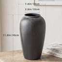 Ceramic Vase Home Decor, Vintage Vase, Wide Mouth Farmhouse vase (19”h-Vintage White)