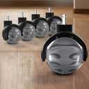 Office Chair Wheels for Carpet Set of 5 Replacement for Office Chairs Mat Safe for All Floors Including Hardwood 2 Inch Rubber Replacement Smooth & Silent Universal Size (11x22 mm) Grey