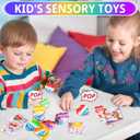 Valentines Day Gifts for Kids, 30 PCS Valentine Heart Mini Pop Fidget Toys with Cards, Classroom Exchange Party Favors, School Prize Supplies