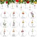 Bucherry 24 Pcs Christian Christmas Ornaments Bulk 3.15 Inch Christian Gifts for Women Colorful Flower Religious Ornament for Christmas Tree Faith Inspirational Gifts for Xmas Church Mom Women