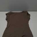 Sunzel Open Back Tops for Women Sexy Going Out Top Double Lined Backless Shirt Y2K Crop Basic Tee Shirts for Casual Workout (Brown, L)