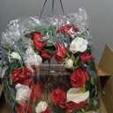 Cemetery Wreaths Decoration - Headstone Wreaths with Rose Camellia Daisy for Graves on 30 inch Tall Easel Stand, Spring Wreath for Front Door Decoration