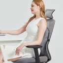 Lumbar Support Pillow, Back Support Pillow for Chair, Memory Foam Car Seat Back Pillows for Back Pain Relief, Ergonomic Design, Perfect for Home Office Desk Chairs,Plane-No Vibrating Version (Grey)