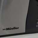 Mueller UltraToast Full Stainless Steel Toaster 4 Slice, Long Extra-Wide Slots for Bagels and Waffles, 6 Browning Levels, LED Display, Cancel/Defrost/Reheat Functions & Removable Tray, Kitchen Gadgets