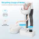 YITAHOME Portable Sink Camping Hand Washing Station, 17 L Wash Basin Stand with 24L Recovery Tank, Rolling Wheels, Soap Dispenser, Towel Holder, for Garden, Outdoor, Travel, Boat, Gather, Worksite