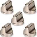 5Pcs W11239985 W10850015 Stove Knob Replacement Compatible with Whirlpool WFG525S0HZ1 WFG550S0HZ0 WFG525S0HZ0 WFG525S0JV0, W11032553 Range Oven Knob Replace PD00061875 4845290 AP6333411 PS12578779