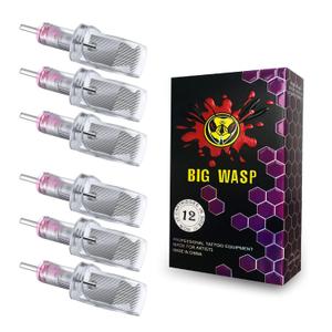 BIGWASP 12Pcs #12 Standard 45RM Tattoo Needle Cartridge 1245RM Round Magnum | #12 Standard 0.35mm 45RM Large Curved Magnum. Built for large-scale soft shading, seamless color blending, and realism.