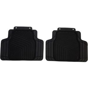 Black Rubber Floor Mat Set of 2