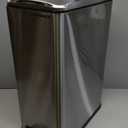 SONGMICS Slim Trash Can, 13-Gallon (50 L) Garbage Can for Narrow Spaces with Soft-Close Lid, Inner Bucket, and Step-on Pedal, Stainless Steel, 15 Trash Bags Included, Silver ULTB510E48