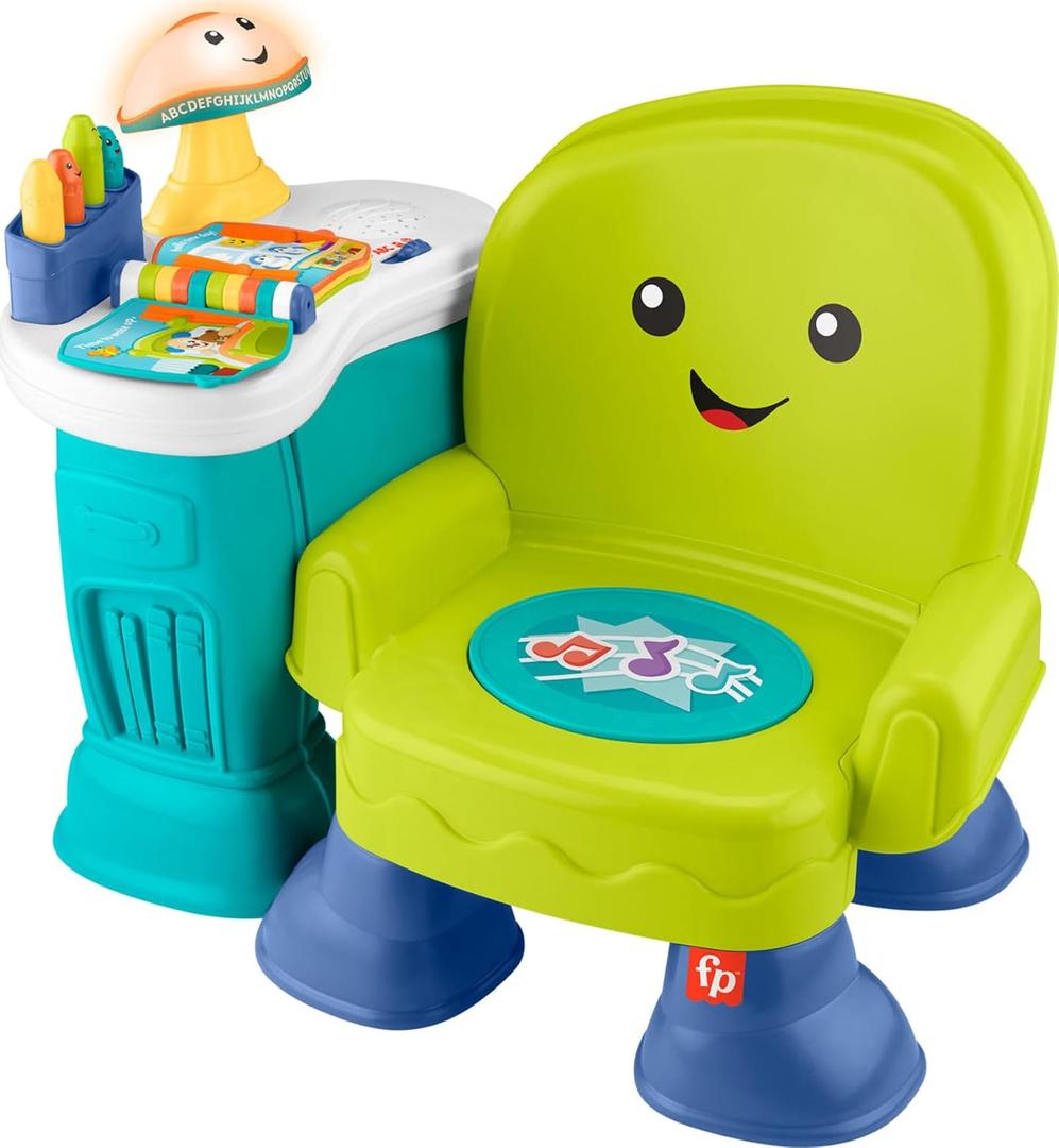 Fisher-Price Toddler Toy Laugh & Learn Song & Story Learning Chair with Music Lights & Activities for Kids Ages 1+ Years, Medium