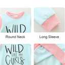 Toddler Baby Girl Clothes Fall Winter Long Sleeve Sweatshirt with Pants Set Girls Cute Print Outfits 6M-4Years (3-4T, Wild Green)