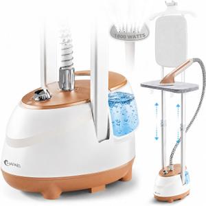 HAPAIS Steamer for Clothes, 1800W Professional Garment Steamer, 30s Heat-Up, 2-in-1 Flat & Hanging, 2L Detachable Water Tank, 60-Min Steam, 10 Fabric Modes, Leak-Proof for Suits & Delicate Fabrics