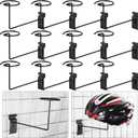 Kigley Metal Gridwall Hooks, 3.2 inch Hat Helmet Rack, Retail Display Shelves Organizer, Wall Fixtures, Accessories for Home Retail Shop(Black,6 Pcs)