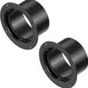 3 Inch Duct Connector, HG Power 2-Pack 75mm ABS Straight Pipe Flange for 3" Ducting Pipes Hoses Heating Cooling HVAC Ventilation Use, Black