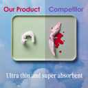 August Regular Cotton Menstrual Pads, 36-Pack Ultra Thin Pads with Wings, Hypoallergenic Sanitary Napkins with Organic Cotton Topsheet, Compostable Wrappers, Toxin Free, Fragrance Free