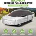 Cartist 420d Car Cover Fits for Toyota Corolla 2000-2025 2026, All Weather Car Covers Outdoor for Corolla Accessories, Waterproof, with Zipper & Reflective Safety Strips