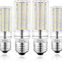 LED Light Bulb 100w Equivalent 1200 Lumen 6000K Cool Daylight White 12W LED Super Bright Bulb E26 Base Non-Dimmable Chandelier Light Bulbs for Home Indoor LED Corn Light Bulb Pack of 4