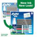 EXPO Dry Erase Markers Kit, Fine Tip, Assorted Colors, Eraser, Spray Cleaner, 7 Count