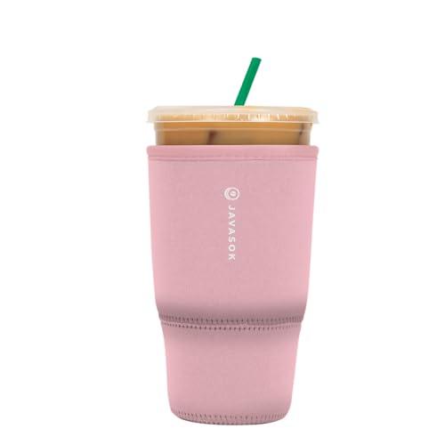 Sok It JavaSok Iced Coffee & Cold Soda Insulated Neoprene Cup Sleeve (Millennial Pink, Large: 30-32oz)