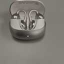 JOYROOM OE3 Open Ear Earbuds, Wireless Clip On Earbuds Headphones, Auto L-R Recognition, Omni Tap Control, Immersive Sound, Ultra-Light 4.9g Fit, Comfortable for Workouts and Daily Use (Silver White)