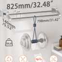 Alise Double Bath Towel Bars Towel Racks for Bathroom,Wall Mount Towel Holder Heavy Duty SUS304 Stainless Steel Towel Hanger Towel Rail,Brushed Nickel 32 Inch
