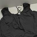 Womens Summer Sleeveless Tops Tie Front Square Neck Tank Top Loose Casual Babydoll Flowy Shirts, L