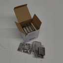 Basket Bin Labels Clips Label Holders Stainless Label Holders Removable Metal Bin Clips with Replacement Papers for Labeling, Classification, Induction (12 Pack)