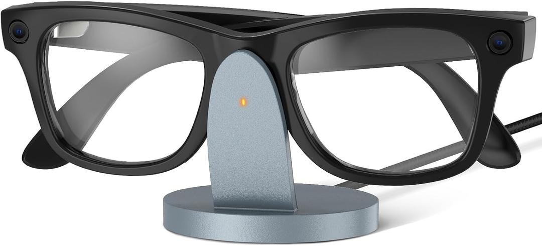 Charging Stand Compatible with Ray-Ban Meta Wayfarer, Headliner and Skyler Smart-Glassers, Charging Station with USB Type C Charging Cable for Ray-Ban Meta 2