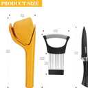 Lemon Squeezer, Lemon Juicer, Flat Lime Squeezer Manual, Hand Juicer Press, Lemons Slicer and Paring Knife, Easy to Use Fruit Citrus Press for Lemons, Citrus, Lime, Orange (Yellow)