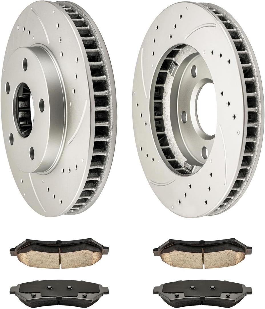Torchbeam 55036 D699 Front Ceramic Brake Pads and Rotors, Hardware Kit Brake Kit fits Front For: LeSabre, Century, Venture, Grand Prix, Regal, Montana, Bonneville, Intrigue, Silhouette, 6pcs Torchbeam 55036 D699 Front Ceramic Brake Pads and Rotors, Hardware Kit Brake Kit fits Front For: LeSabre, Century, Venture, Grand Prix, Regal, Montana, Bonneville, Intrigue, Silhouette, 6pcs