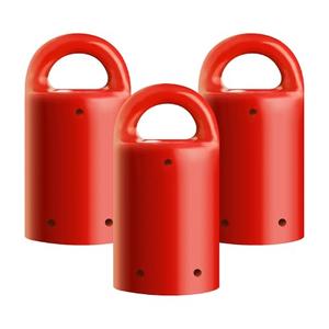 MagnetPal 3 pack Heavy-Duty Neodymium Anti-Rust Magnet, Best for Magnetic Stud Finder / Key Organizer / Indoor and Outdoor Multi Uses, Red with Key Ring (SP-MPM3RD)