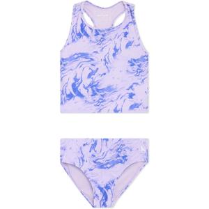 Eddie Bauer Girls' UPF 50+ Swim Bikini Bottom and Racerback Tankini Set (Blue, M)