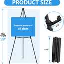Easel Stand for Sign 70" Adjustable,Portable Metal Easels for Display with Reinforced Support,Folding Easel Sign for Wedding Sign,Painting(Black,2 Pack)