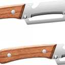 Multifunctional Vegetable Peeler,Zero Flex Peeler with Wooden Handle and Bottle Opener,Stainless Steel Kitchen Tool Suitable for All Kinds Of Vegetables and Fruits(2 PCS)