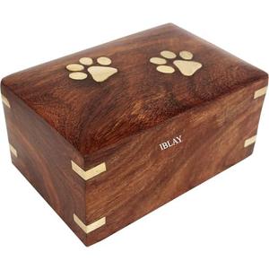 Iblay Rosewood Pet Urn Box - Peaceful Pet Memorial Keepsake Urn for Dogs,Cats (Medium1 : 7.5" x 5.5" x 3.5" - 100lbs or 45kg)
