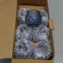 DARJEN Blue Votive Candle Holders Set of 24- Round Glass Candle Holders Bulk for Tea Light Candle, Diamond Texture Candle Votives for Wedding Centerpiece, Party & Home Decor