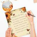 250Pcs Fall Thanksgiving Stationery Paper and Envelope Set with 100 Letterhead Papers and 50 Envelopes, 10 Design for Letter Writing Invitations Computer Holidays Party Notes, 8.5x11 Inch-Leaf