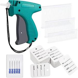 Honoson 2006 Pcs Clothing Price Tags with Gun Set, Including 1 Garment Price Tag Attacher with 5 Steel Needles 500 Clothing Label and 1500 Plastic Fasteners Barbs(Ordinary Style)