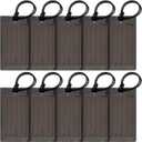 10 Pack Luggage Tags for Suitcases, Airplane Travel Essentials for Flying, International Travel Must Haves, and Luggage Accessories by Sodsay (Black)