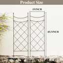 45.3" H x 15" W Metal Garden Trellis for Climbing Plants, Black Iron Trellis for Vines Plant Rose Vegetable Support,Large Decorative Outdoor Trellis2 Pack