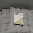 AddGrace Rocking Chair Cushions Indoor Tufted Cushions for Rocking Chairs with Ties Comfortable Textured Fabric Set of Seat & Back Cushion 21x17/17x17 Light Grey