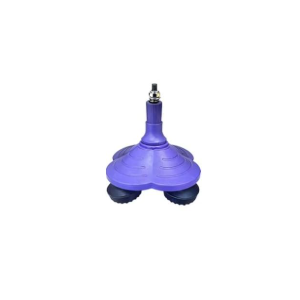 ispuoocti Cane Tips 3/4 Inch Extra Wide Heavy Duty Base Self Standing Cane Tip, 360°Pivoting Quad Base for All Terrains, Shock-Absorbing and Non-Slip (Lilac Purple)