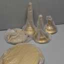 Yarlung Set of 3 Gold Cake Stands, Metal Cupcake Display Stands 8/ 10/ 12 Inch Pillar Style Dessert Serving Trays for Wedding, Party, Birthday, Celebration, 3 Sizes