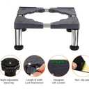 PATIKIL Mini Fridge Stand, 4 Strong Feet Laundry Stand Base Multi-Functional Adjustable Base Tray Anti-Vibration for Refrigerator Washing Machine Dryer Dishwasher AC, 7.5"-8.6" Height